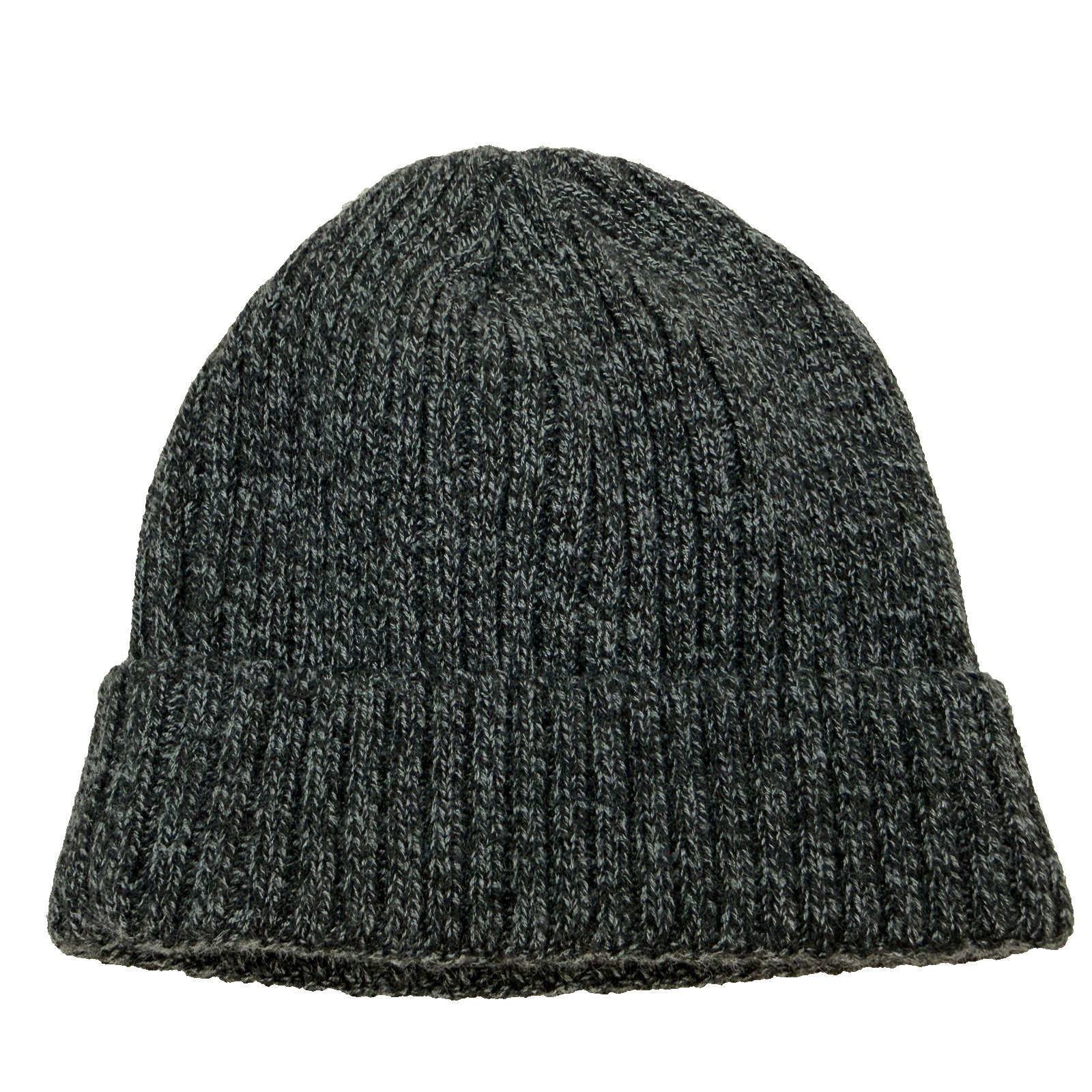 Gray Ribbed Beanie Hat Skull Cap Fleece Lined Cuffed Winter Cap Snowboarding OS