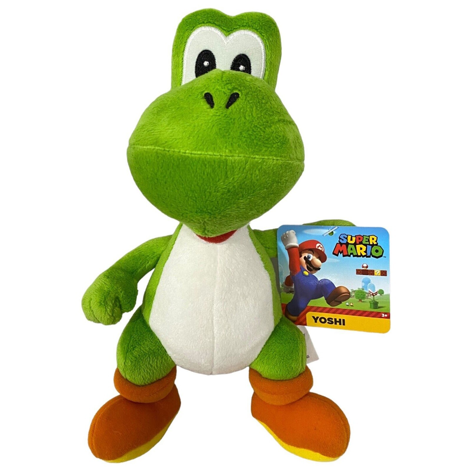 Jakks Pacific Nintendo Super Mario Yoshi 10-дюймовый плюшевый рис НОВЫЙ В НАЛИЧИИ НА СКЛАДЕ Nintendo