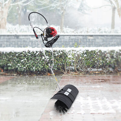 2 STROKE 52CC GAS POWER BROOM SNOW ARTIFICIAL TURF GRASS Backpack Sweeper 1700W