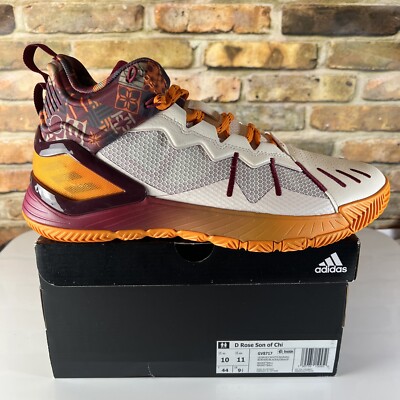 Mens 10 - Adidas D Rose Son of Chi Athletic Basketball Shoes White Orange