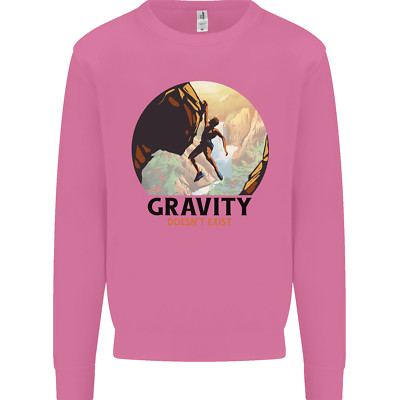 Rock Climbing Gravity Doesnt Exist Climber Mens Sweatshirt Jumper