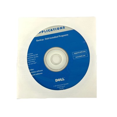 Dell Application CD Backup For Antivirus & E-Support June 2001 New & Sealed