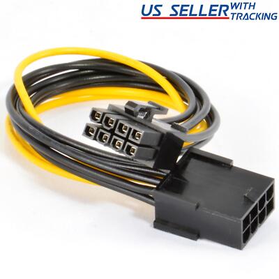 8-Pin PCIE Power Extension Cable for GPU Video Card PCI-Express PCI-E 8'' 20CM