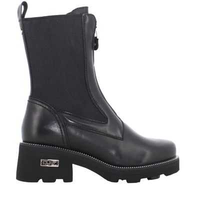Pre-owned Cult A24us Women's Combat Boots With Platform Clw392900 Grace 3929 Mid W Leather In Black
