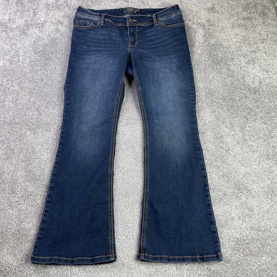 Torrid Luxe Slim Boot Jeans Women s 12 Short Blue Dark Wash Mid-Rise Stretch
