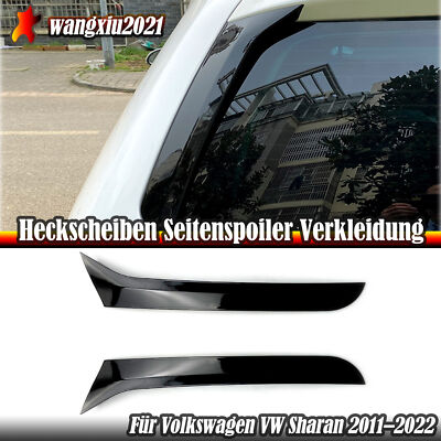 Heckscheibe Seite Canard Spoiler Splitter Trim Für VW Sharan 2011 2022 Schwarz