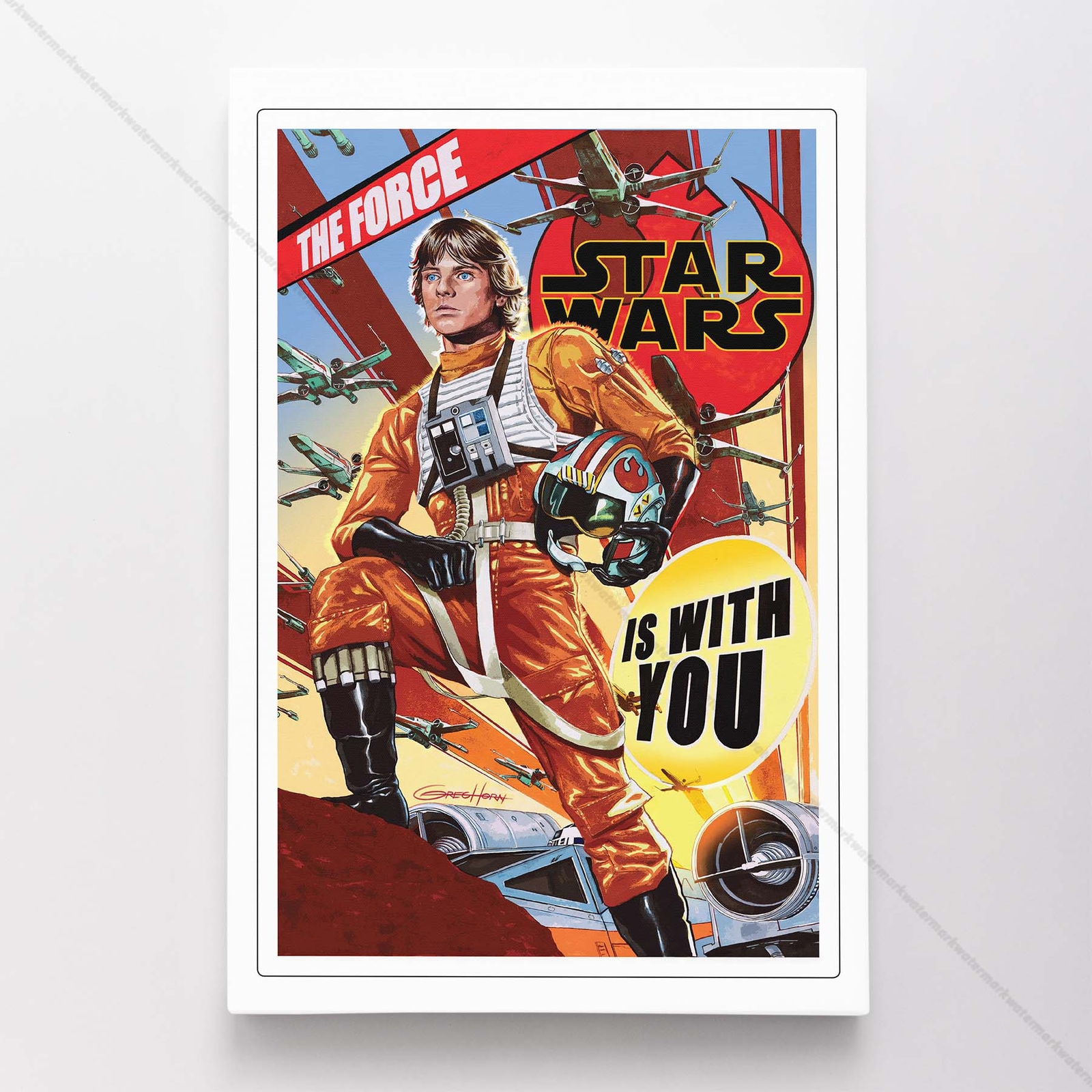 Luke Skywalker Vintage Star Wars Poster Canvas Movie Comic Art Print #18