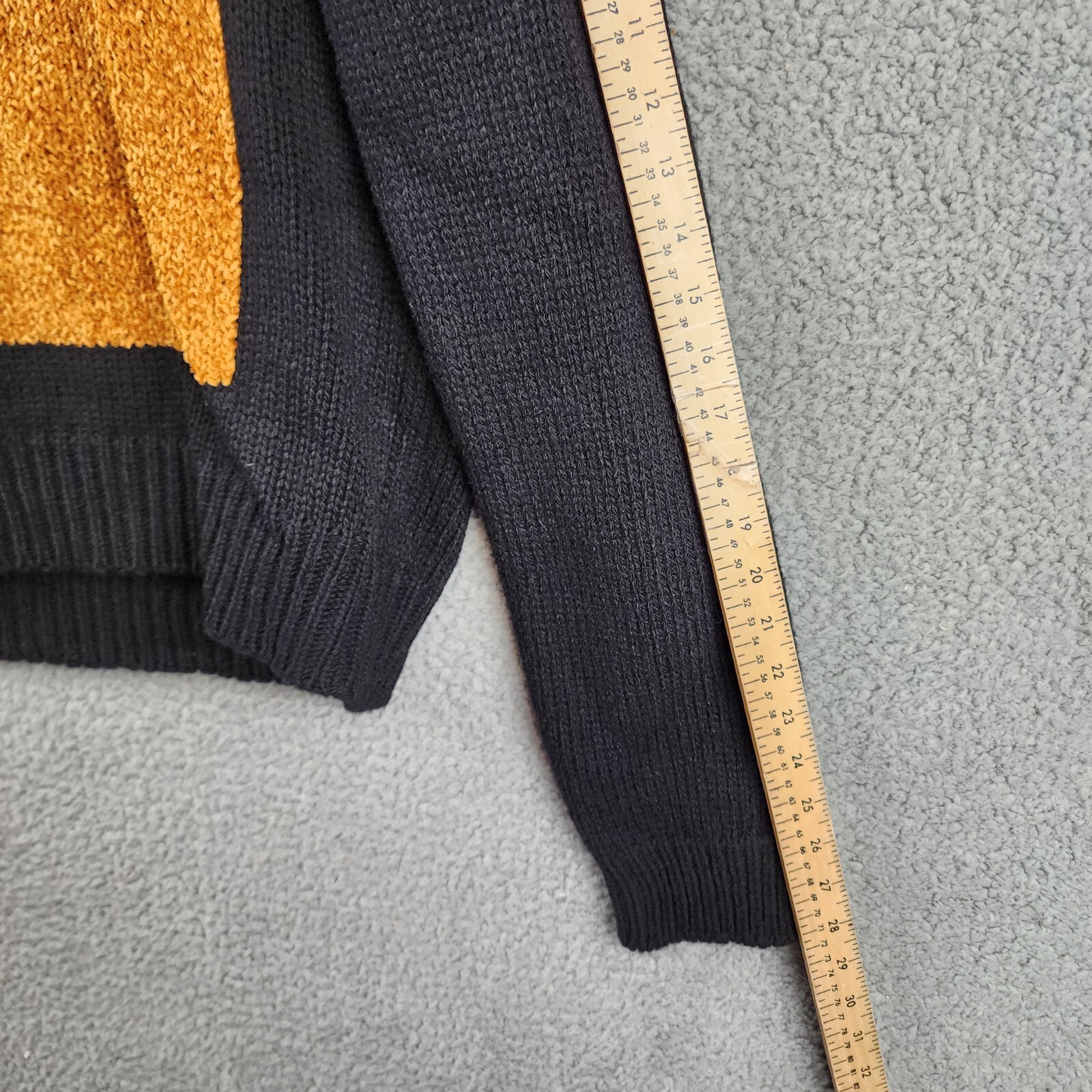 Pre-owned Marni X Carhartt Logo Intarsia Sweater Men's 48 Black/gold Wool-blend Longsleeve