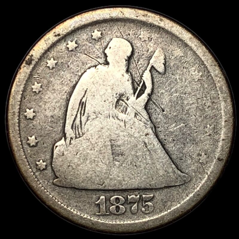1875 S 20 Twenty Cent Piece  J6637