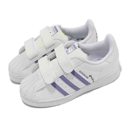 

adidas Originals Superstar CF I White Magic Lilac Повседневная обувь для малышей HP6219, Белый, Superstar Cf I