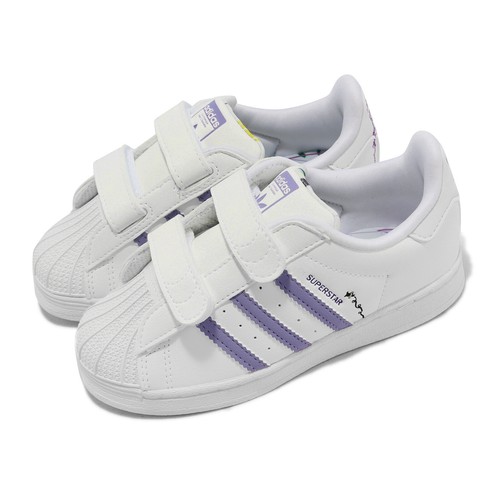 adidas Originals Superstar CF I White Magic Lilac Повседневная обувь для малышей HP6219