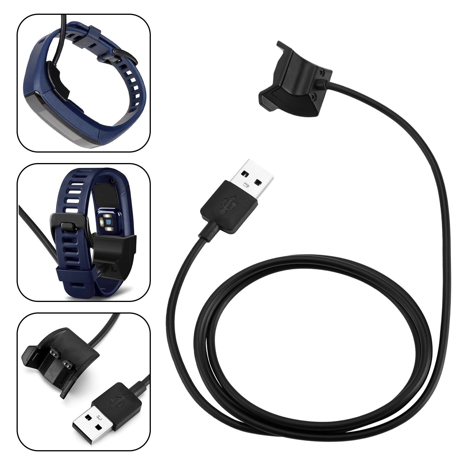 USB Charger For Garmin Vivosmart HR PLUS Charging