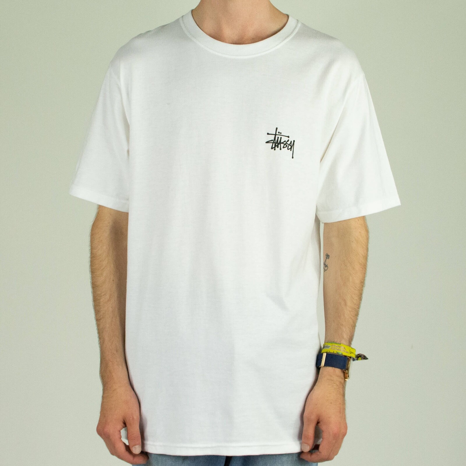 stussy white t shirt