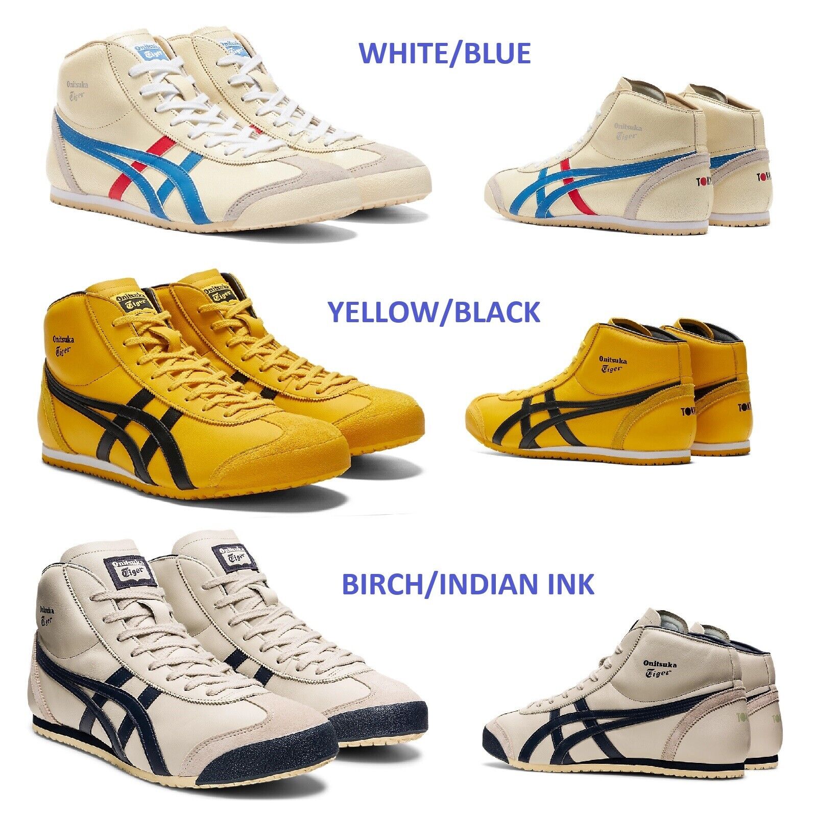 Onitsuka Tiger MEXICO Mid Runner 1183B577. White /Blue Onitsuka Tiger MEXICO Mid Runner 1183B577. White /Blue