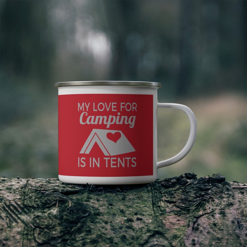 Enamel Camping Mug. Funny Campers Mug 12 oz. Travel Camp