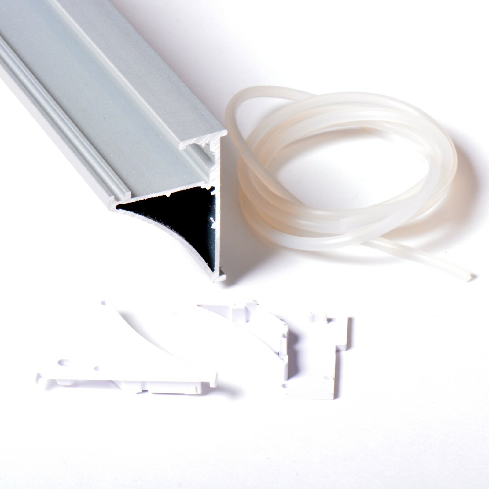 2m 4532 PROFILO ALLUMINIO PER STRISCE STRIP LED PER MENSOLE IN VETRO RIPIANO 8MM