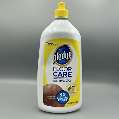 Pledge Clean It Gentle Wood Floor Cleaner Lemon Scent Streak Residue Free 27 Oz