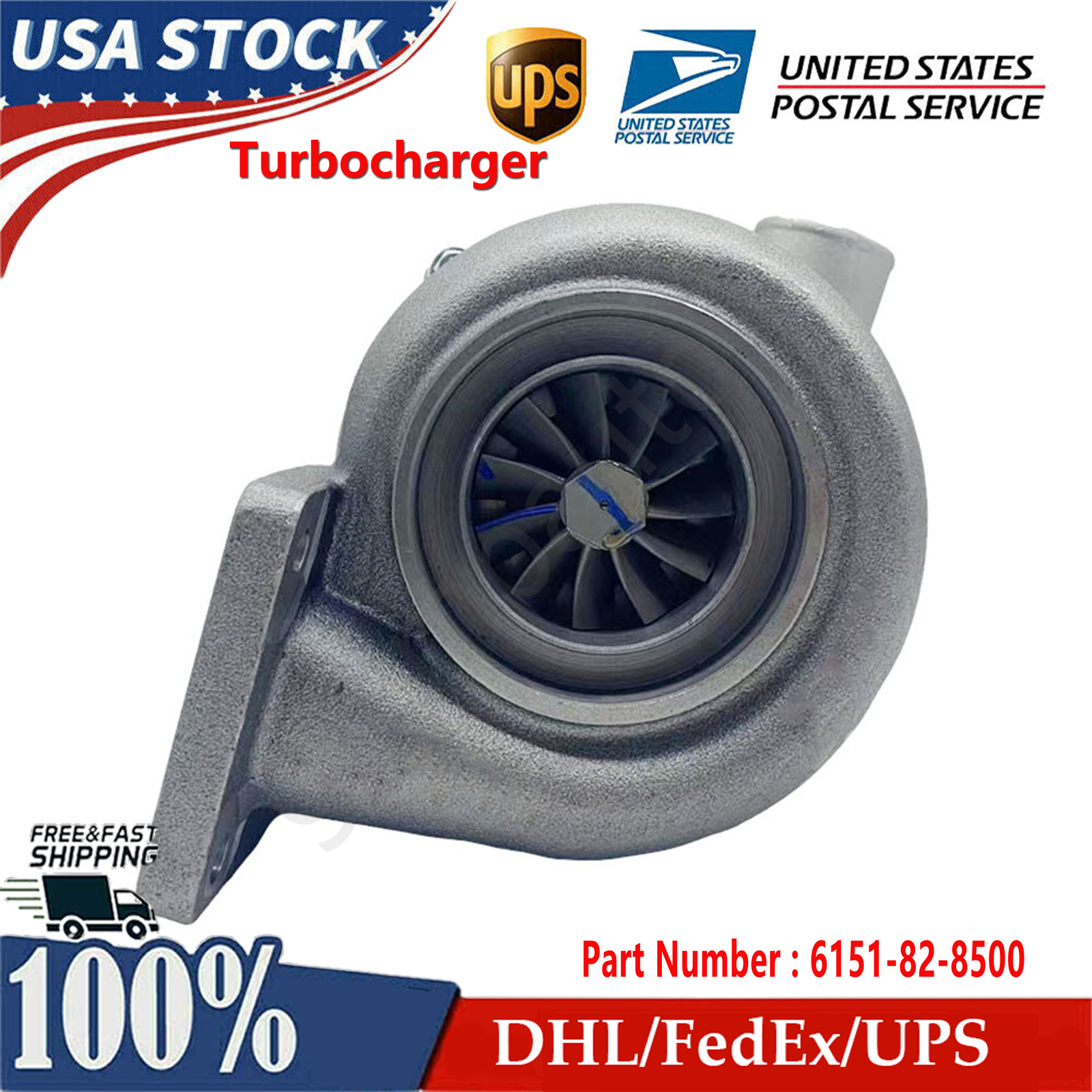 Turbocharger 6151-82-8500 Turbo T04E08 Compatible with Komatsu