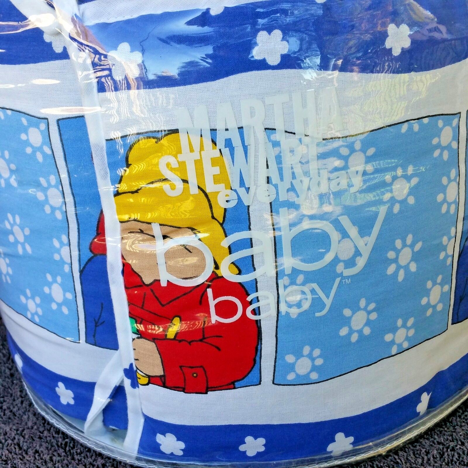 Paddington Bear Baby Crib Bumper Vintage 90s Martha Stewart Baby Collection