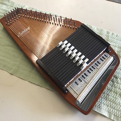 スイーツ柄 ブルー oscarschmidt autoharp 15EBH ヴィンテージオート