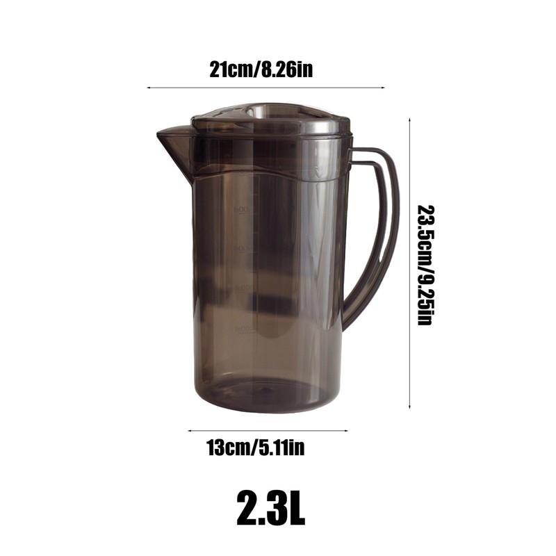 2.3/1.8L Water Pitcher Large Beverage Pitcher Handle Water Pitcher Jug Tea Bottl