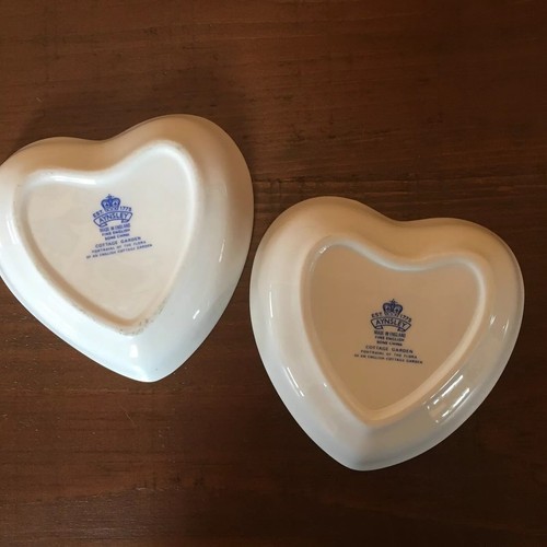 Aynsley “ Cottage Garden” Heart Shaped Dish Set Of 2