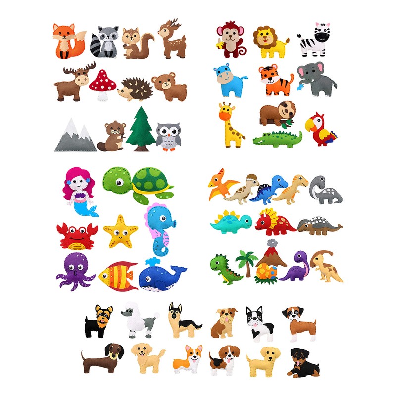 Kid Sewing Craft Kit Felt Animals Children Birthday Gifts Educational Toys