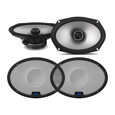 Alpine S2-S69 6x9'' Coaxial & KTE-S69G 6x9'' Speaker Grill Bundle