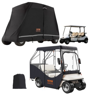 VEVOR 4/2 Passenger Golf Cart Cover 600D/420D Polyester Wate