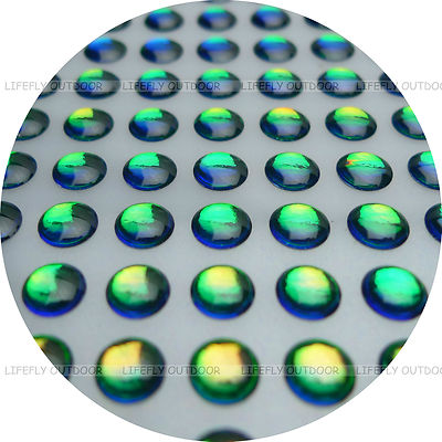 Fly Wholesale 500 Soft Molded 3D Holographic Fish Eyes 9mm 3D FL.Red Jig