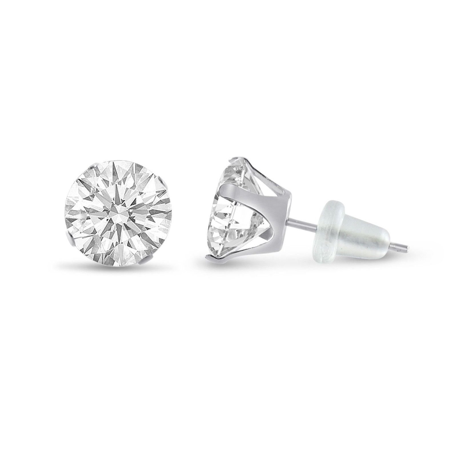 White Gold Stud Fashion Earrings