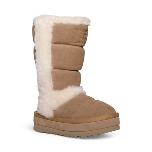 Pre-owned Ugg Classic Chillapeak Tall Chestnut Suede Women's Boots Size Us 9/uk 7 In Brown