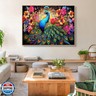 Peacock Diamond Art Kits for Adults Beginners, Peacock Diamond Painting Kits for Adults, DIY 5D Round Full Drill Diamond Dots Gem Art for Adults for Gift Home Decor 12x16 inch