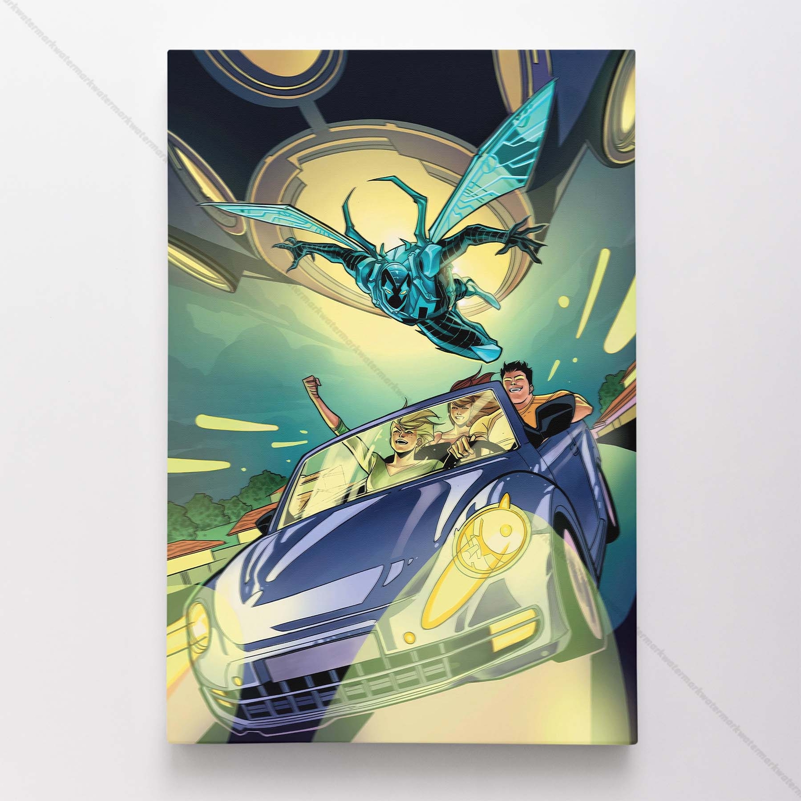 Blue Beetle Poster Canvas DC Comic Book Cover Art Print #9370
