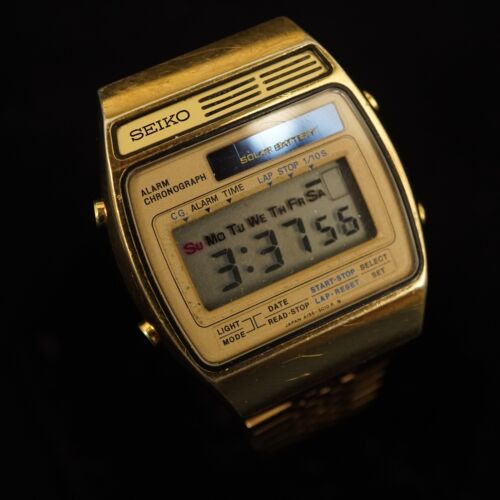 2025年 お歳暮・冬ギフト特集 Gold A156-5010 Seiko Vintage Tone Chronograph Powered Solar 時計
