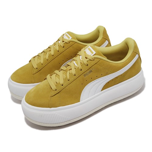 

Женская повседневная обувь на платформе Puma Suede Mayu Bamboo Yellow White 380686-11, Желтый, Suede Mayu