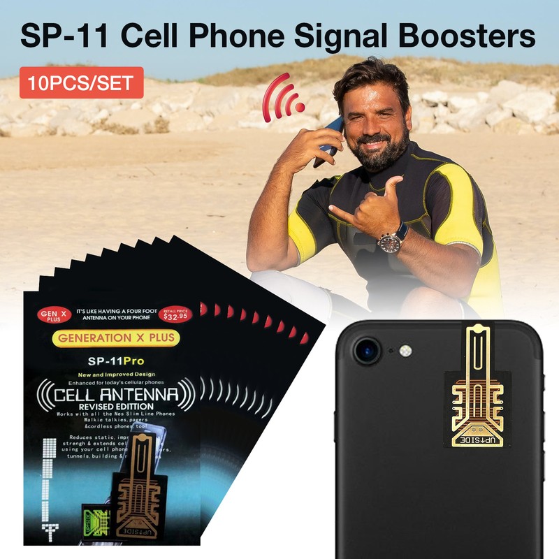 10Pcs Cell Phone Signal Enhancement Antenna Booster Safeguard Sticker