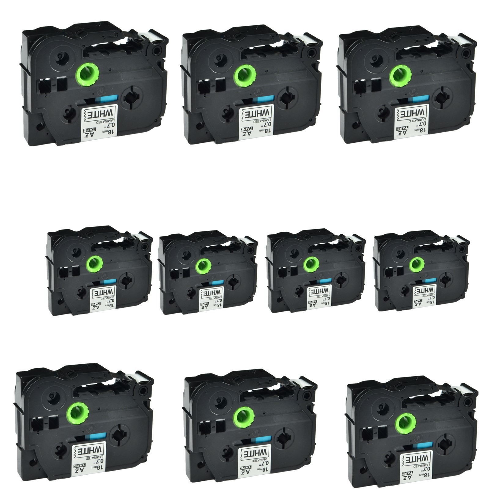100PK TZe241 TZ241 Black On White Label Tape For Brother P-Touch 18mm 8m 3//4/"