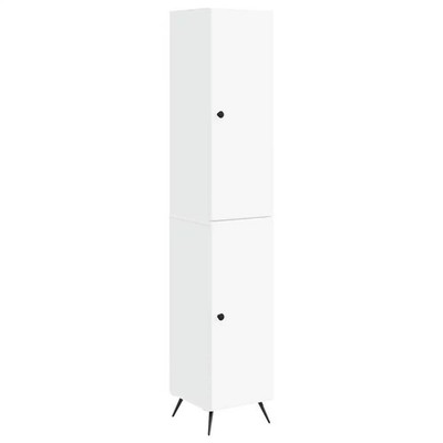 Cabinet Set 2 pcs White Engineered Wood