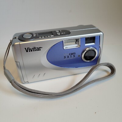 Vivitar ViviCam 3315 Digital Camera Silver Blue Series 9 Untested See Descript!