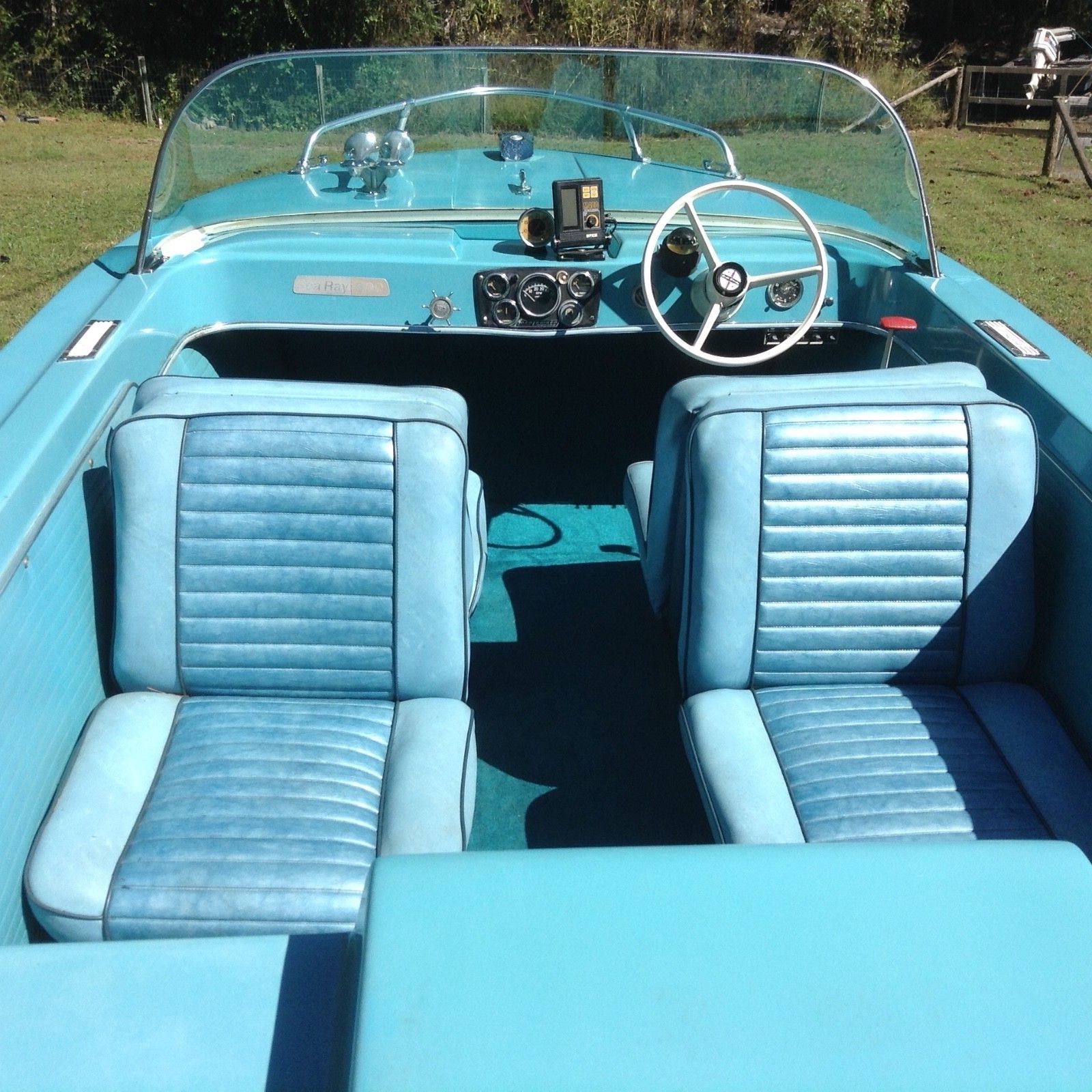 1965 Sea Ray 800 with custom trailer