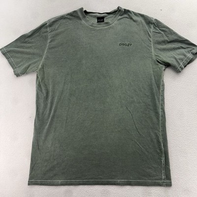 VTG Oakley Shirt Mens M Green Logo Graphic Jersey Tee Crewneck Casual Top