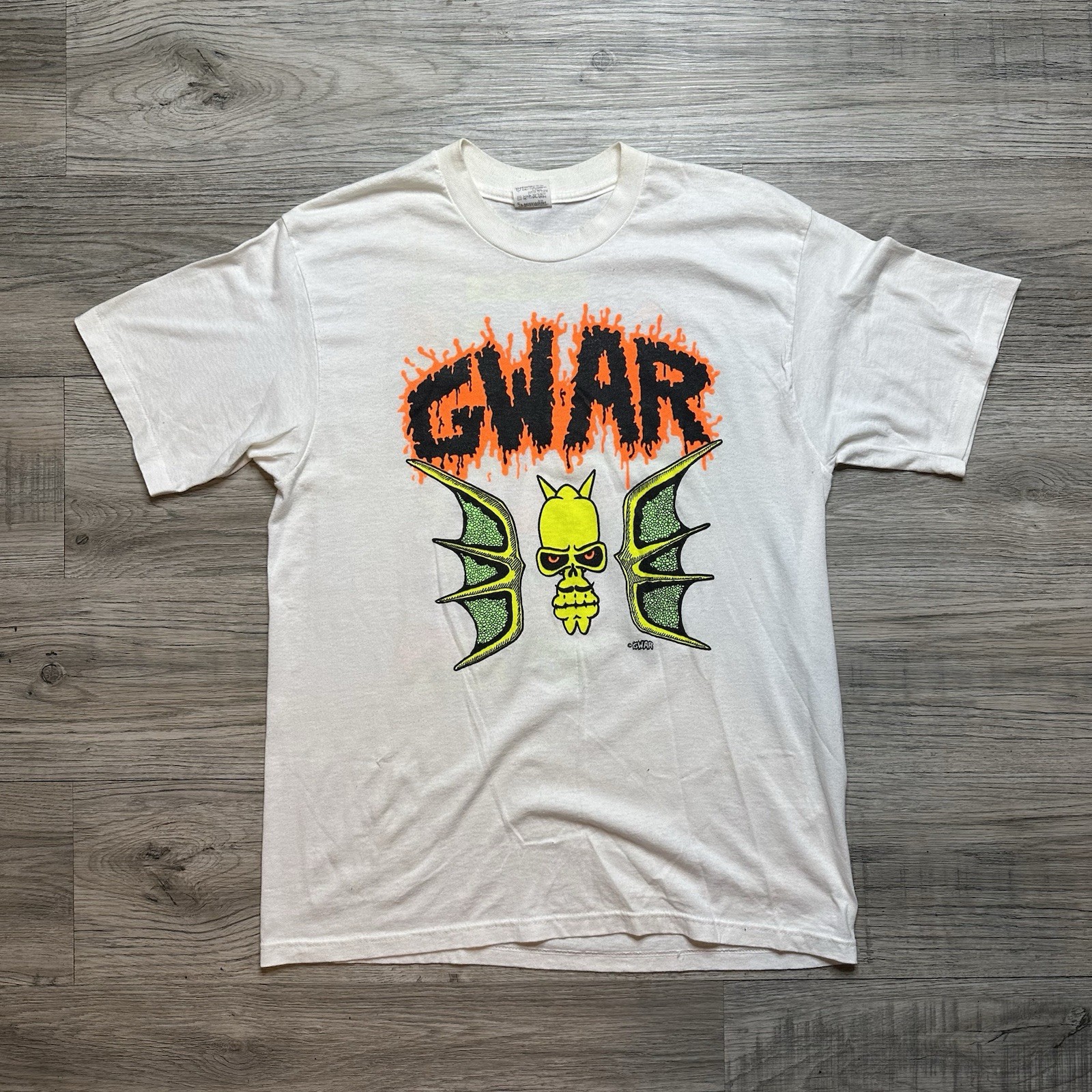 Vintage 80s GWAR Heavy Metal Band This Is You On T-shirt Size Large White