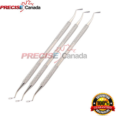 3 PCS Amalgam Plugger Black # 1/2 Smooth Dental Surgical Instrument