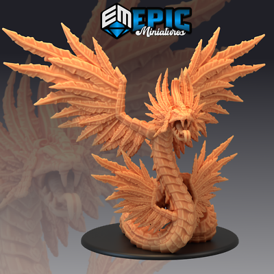Snake Goddess DnD Miniature – Gargantuan Serpent by Epic Miniatures | 28mm Resin