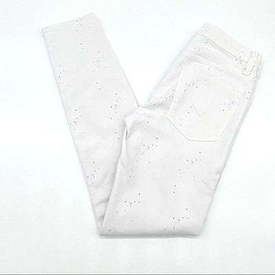 Hudson Womens 25 Soft Light Gray Paint Splatter Mid Rise Jeans Statement SAMPLE 