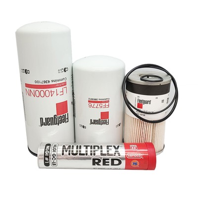 CUMMINS ISX15 OIL CHANGE KIT LF14000NN, FF5776, FS19728, FREE TUBE GREASE