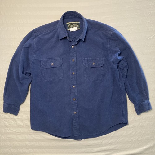 Field & Stream Flannel Shirt Mens XL Blue Heavyweight Hunting Fishing Camping