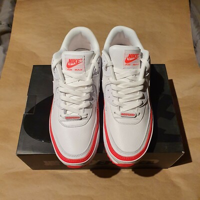 Nike Air Max 90 x Undefeated White Infrared Size 9.5