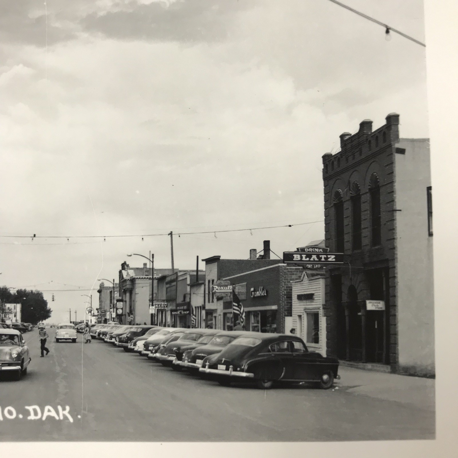 1930s 1940s RPPC Photo Postcard Main Street View Cando North Dakota ND Cars Bar